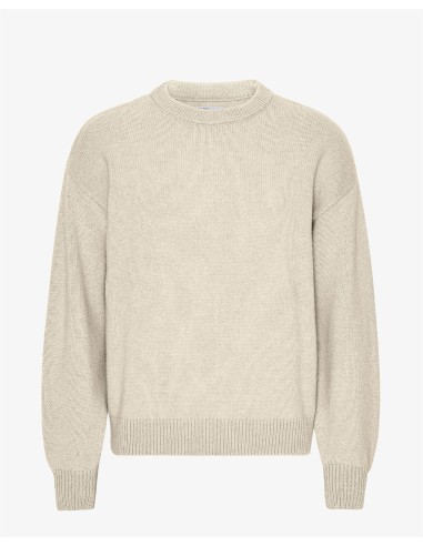 Oversized Merino Wool Crew - Ivory White meilleur choix