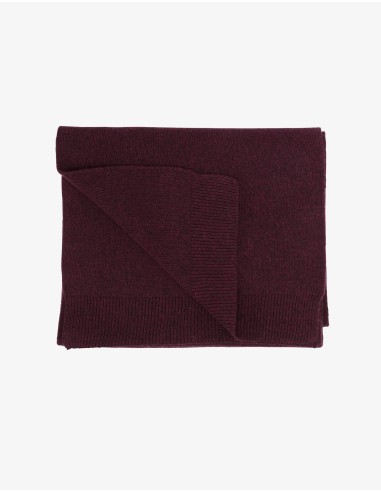 Merino Wool Scarf - Oxblood Red soldes