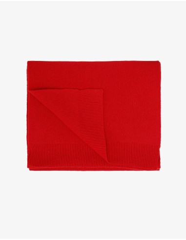 Merino Wool Scarf - Scarlet Red destockage