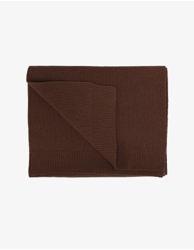 Merino Wool Scarf - Coffee Brown offre 